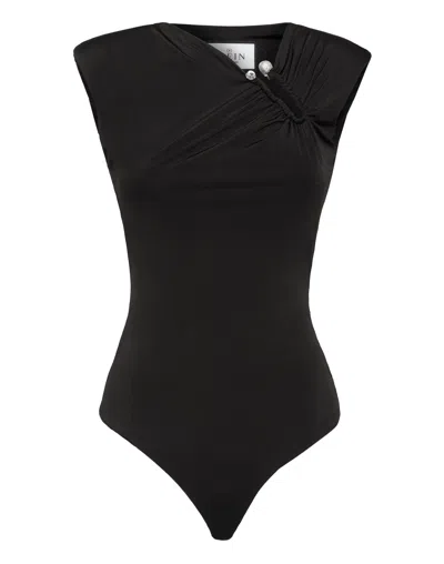 Philipp Plein Shoulder Padded Body Stones In Black