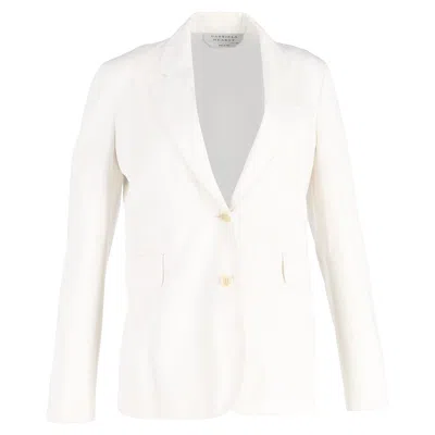 Gabriela Hearst Single-breasted Blazer In White Wool In White