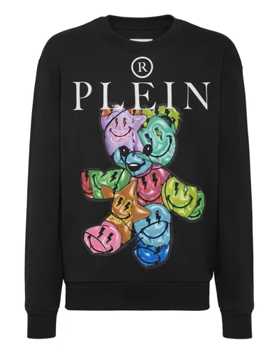 Philipp Plein Teddy Bear-print Cotton Sweatshirt In Black