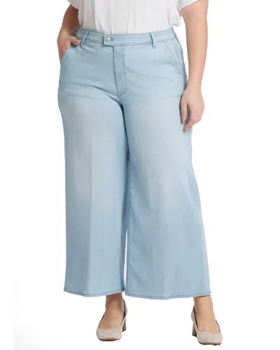 Nydj Mona High Waist Ankle Wide Leg Trouser Jeans In Blue