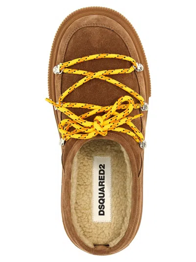 Shop Dsquared2 'boogie' Sabots In Beige