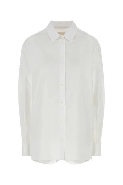 Givenchy Oversized Shirt In Poplin With Open Back In White