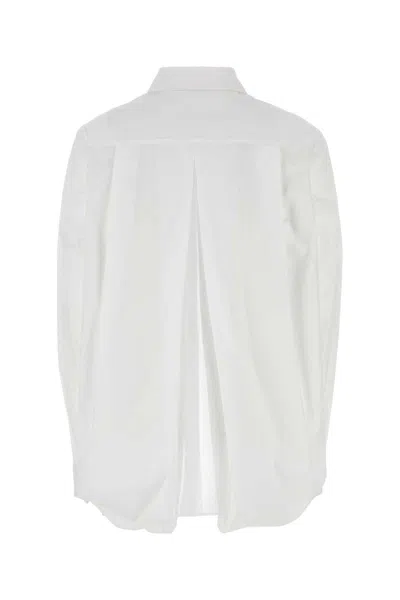 Givenchy Oversized Shirt In Poplin With Open Back In White