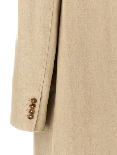 Loulou Studio Double-breasted Coat In Beige