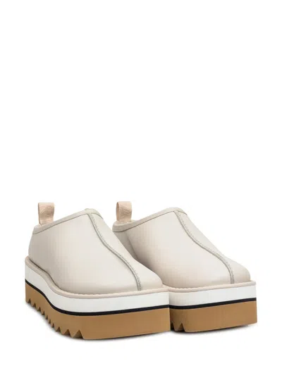 Stella Mccartney Sneakelyse Vegan Platform Slipper Mules In Beige