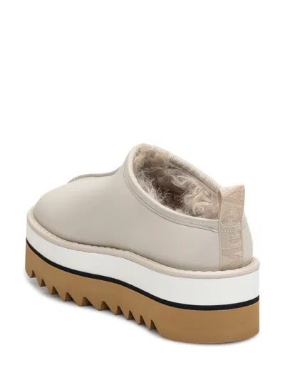 Stella Mccartney Sneakelyse Vegan Platform Slipper Mules In Beige