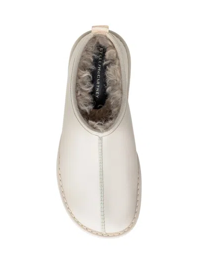 Stella Mccartney Sneakelyse Vegan Platform Slipper Mules In Beige