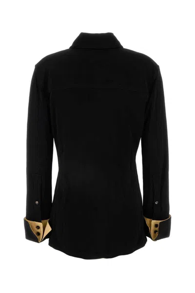 Bottega Veneta Chemise En Jersey De Viscose Fluide Mate In Black