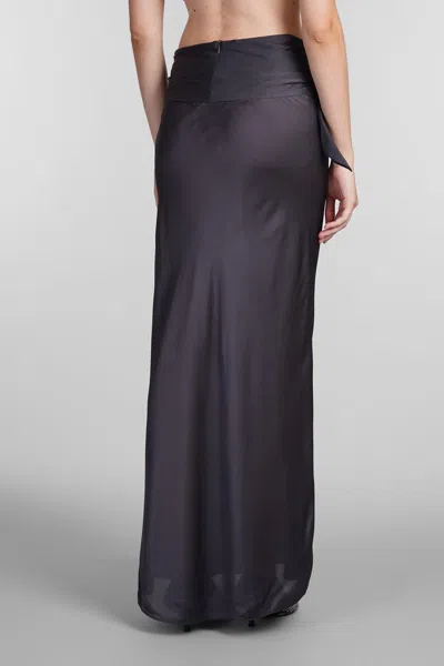 Christopher Esber Maxi Skirt With Knotted Detail In Grey