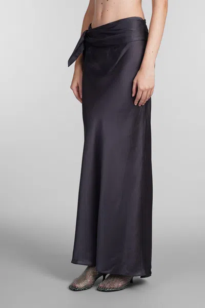 Christopher Esber Maxi Skirt With Knotted Detail In Grey