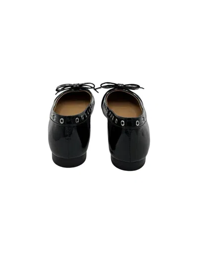Ganni Ballerina With Bow In Black