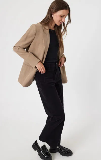 Mavi Paloma Marine Wide Leg In Black Cord In Black