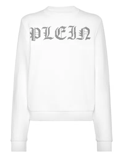 Philipp Plein Sweatshirt Roundneck In White