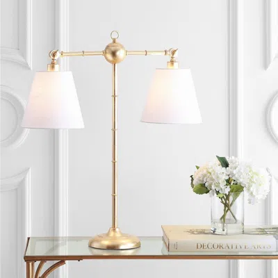 Jonathan Y Ruth 31" 2-light Library Metal Led Table Lamp