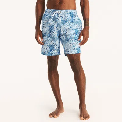 Nautica Mens Big & Tall Sustainably Crafted 8" Printed Quick-dry Swim In Multi