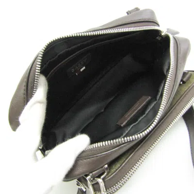 Pre-owned Bally Khaki Canvas Shoulder Bag ()