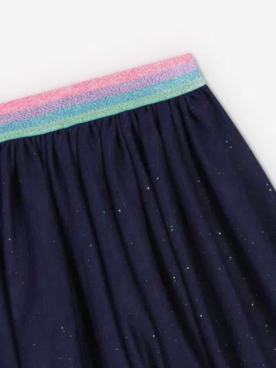 Billieblush Girls Glitter Mesh Skirt In Blue
