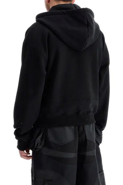 Shop Mugler Fleece Sweatshirt With In Black