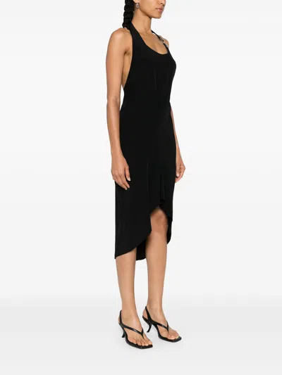 Moschino Jeans Halterneck Open-back Midi Dress