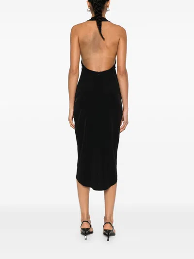 Moschino Jeans Halterneck Open-back Midi Dress