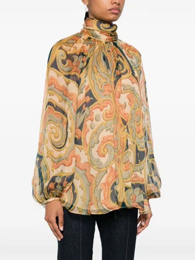 Shop Etro Elegant Women's Silk Shirt For Fw24 In X0883