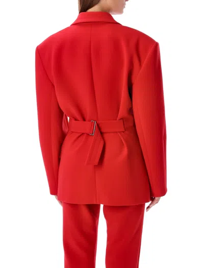 Magda Butrym Double-breasted Hourglass Blazer In Red