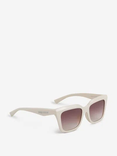 Alexander Mcqueen Full Frame Sunglasses In Beige