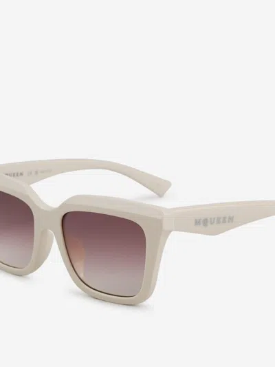 Alexander Mcqueen Full Frame Sunglasses In Beige