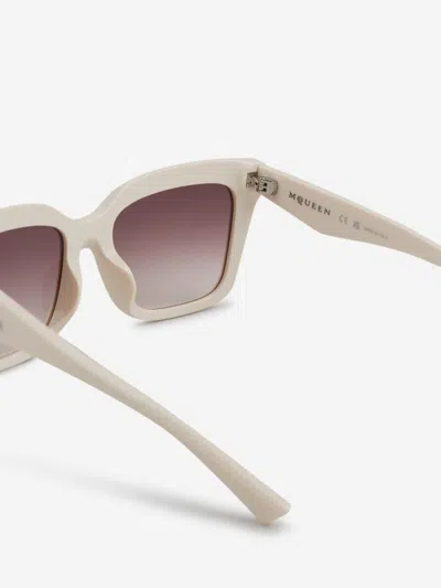 Alexander Mcqueen Full Frame Sunglasses In Beige