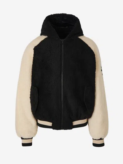 Shop Balmain Reversible Teddy Jacket In Reversible Nylon Interior