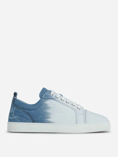 Shop Christian Louboutin Sneakers Fun Louis Junior In Denim Dark Blue