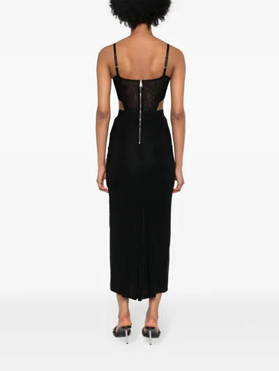 Versace Jeans Couture Lace Bustier Midi Bodycon Dress