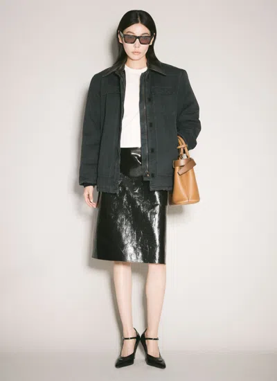Prada Sequinned Pencil Skirt In Black