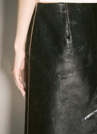 Prada Sequinned Pencil Skirt In Black