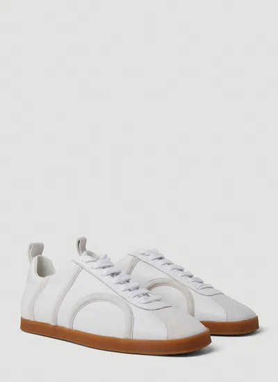 Totême Toteme Woman Sneakers White Size 11 Soft Leather In White