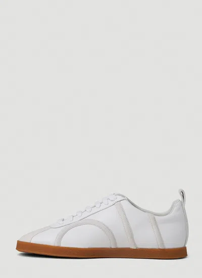 Totême Toteme Woman Sneakers White Size 11 Soft Leather In White