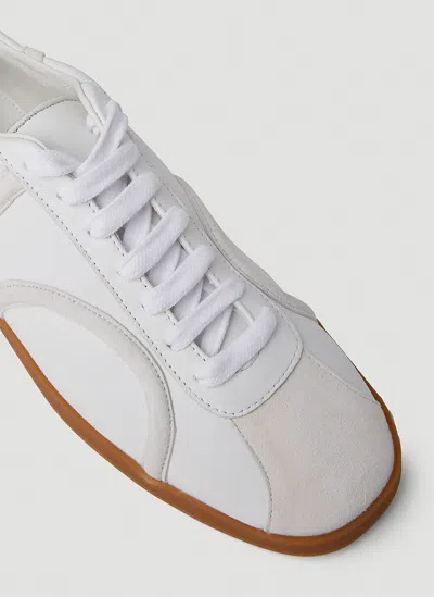 Totême Toteme Woman Sneakers White Size 11 Soft Leather In White
