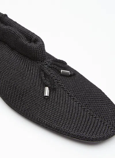 Totême Toteme Women The Knitted Ballerina Flats In Black