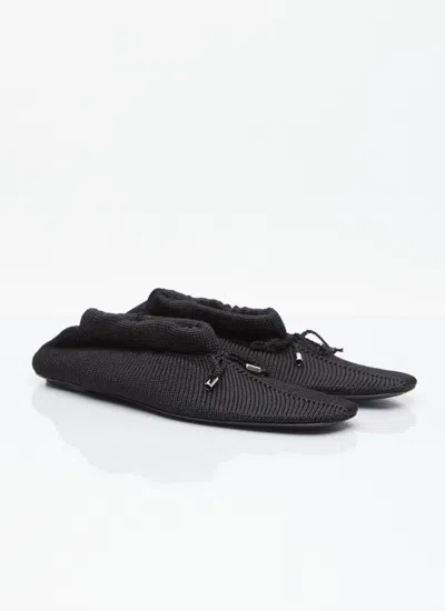 Totême Toteme Women The Knitted Ballerina Flats In Black