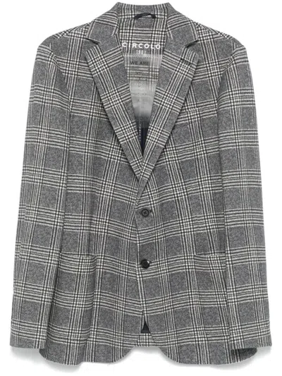 Circolo 1901 Check Patter Buttoned Blazer In Blue