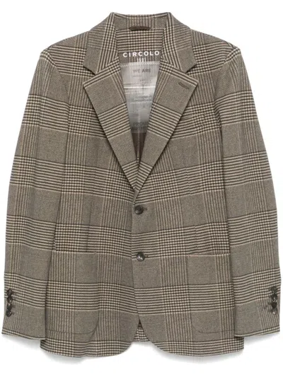 Circolo 1901 Cotton Single-breasted Jacket In Brown