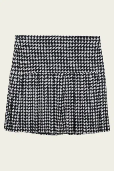 Norma Kamali Printed Pleated Short Skirt