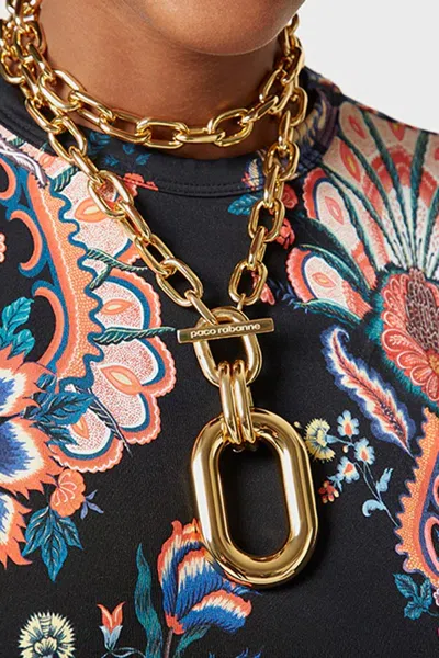 Rabanne Xl Link Pendant In Gold