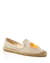 Soludos Orange Slice Smoking Slipper Espadrille Flats In Sand