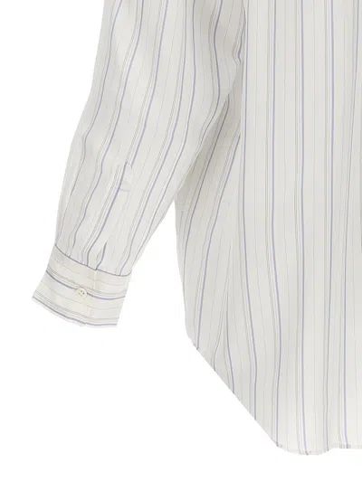 Comme Des Garçons Striped Shirt With Button-down Collar And Pocket In Multicolor
