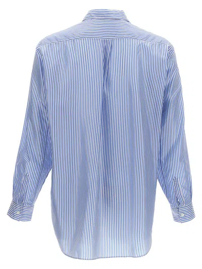 Comme Des Garçons Striped Shirt With Button-down Collar And Chest Pocket In Multicolor