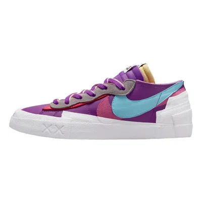 Nike X Kaws X Sacai Blazer Low Sneakers In Purple