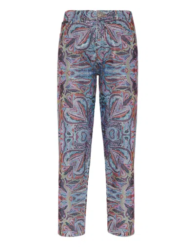 Philipp Plein Crystal Circus Cropped Jeans In Multi