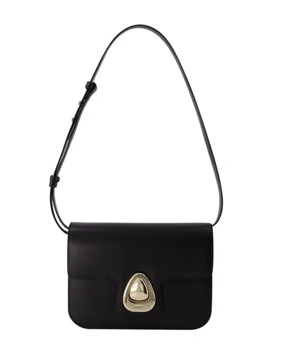 Apc A.p.c. Black Leather Small Astra Crossbody Bag In Black