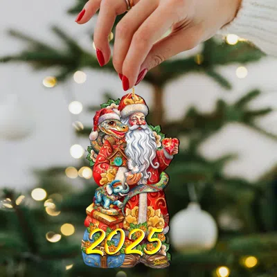 G. Debrekht 2025 Special: Santa With The Snake Wooden Christmas Ornament By